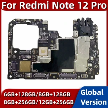 128 GB 256 GB Plokštę PCB Modulis Redmi 12 Pastaba Pro 5G Mainboard Atrakinta Logika Lenta su Pasaulio MIUI 13 Sistemą