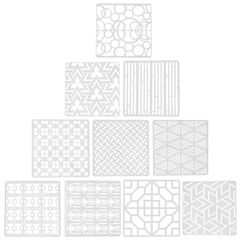 16 Vnt Formų Betono Geometrinės Tapybos, Trafaretų Plytų, Tuščiavidurių Šabloną Plastiko Vaikas