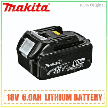 18V 6.0 Ah Makita Originalus Su LED Li-ion pakeitimo LXT BL1860B BL1860 BL1850 Makita įkraunamas elektrinis įrankis, akumuliatorius 6000mAh
