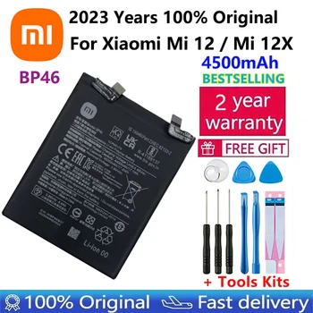 2023 Metų Pradinį Nauja Originali Telefono Bateriją BP46 Už Xiaomi Mi 12 / Mi 12X Baterijų Bateria 4500mAh +Įrankiai