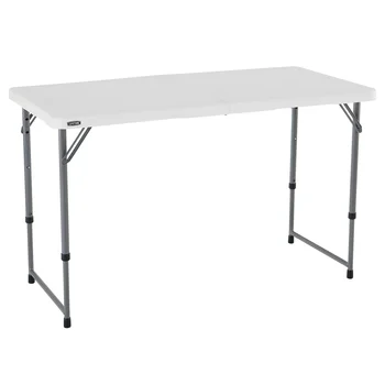 4' Fold-In-Pusė Reguliuojamas Stalo, Baltas Granitas Pusėje Baldai Gyvenamasis Kambarys Mažas 