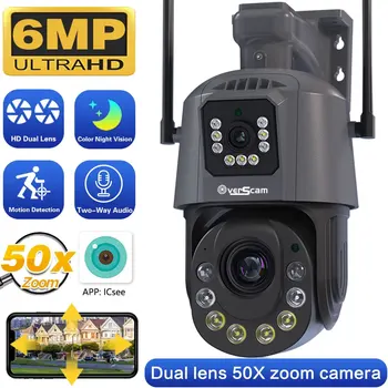 4K 8MP Kamera, WiFi 6MP HD 50X Optinis Priartinimas Lauko PTZ Speed Dome Kamera Žmogaus Aptikimo, Apsaugos Kamera, Stebėjimo kamerų iCSee