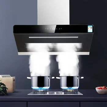 900MM Dvigubo Variklio virtuvinio Gaubto Pusėje Siurbimo Automatinė Exaustores De Cozinha Karšto Valymo Campana Cocina Extractora