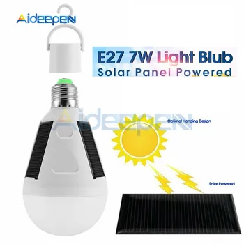 AC85~265V 7W/12W E27 LED lauko vandeniui saulės lemputė kabo lempa sodo saulės led kempingas, lauko žibintai