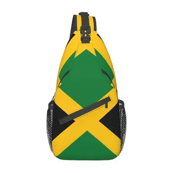 Asmeninį Jamaikos Vėliavos Sling Bag Vyrams Cool Patriotizmo Peties Crossbody Krūtinės Kuprinė Kelionės Daypack