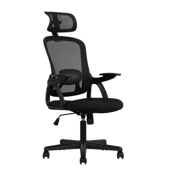 Ergonomiška Biuro Kėdė, su Reguliuojama atrama galvai, Juodos spalvos Audinio, 275lb talpa