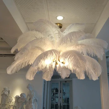 LED Pakabukas Lempa, Apšvietimas, Naujų plunksnų Šviestuvai kūrybos villa modelis kambarys meno gyvenimo apdailos blizgikliai de cristal