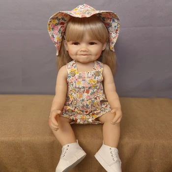 Mados 55cm Modeliavimas Baby Doll Silikono Lėlės Reborn Mielas Tikroviška Princesė Mergina Žaislai Vaikams, Vaikų Dovanų