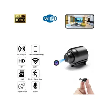 Mini Wifi Kamera 4K 1080P HD Nuotolinio Stebėjimo Naktinio Matymo Home Security Tinklo Stebėjimo Kamera Plataus Kampo Micro Kūdikio stebėjimo