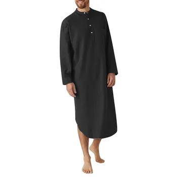 Musulmonų Vyrų Jubba Thobe Islamo Drabužių Ramadanas Mens Abaja suknelė Ilga Skraiste Saudo Dėvėti Musulman Caftan Jubah Dubajus Arabų Padažu