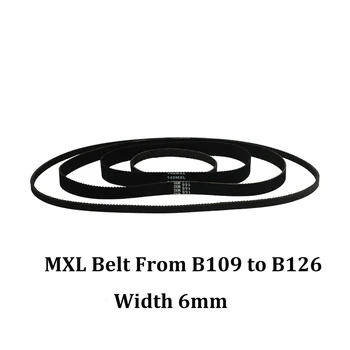 MXL Uždaryti Kilpa Laiko juosta B109/B/B110/B112/B113/B114/B115/B118/B126T Plotis 6mm Cogged Pavarų Gumos Sinchroninio Diržas 3D Spausdintuvas