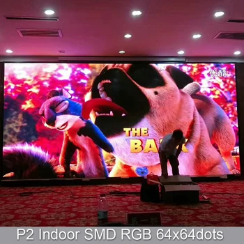 Nemokamas Pristatymas SMD1515 64x64 Pikselių RGB Full vidaus LED Panel Matricos P2 HD LED Reklama, TV Ekranu,Paramos PIN2DMD