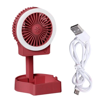 Nešiojamas Ventiliatorius, Mini Stalinis Ventiliatorius Su Baterija Šviesus Tyliai USB Fan 3 Greitis Sulankstomas USB Kabelį Maitinamas