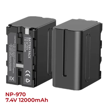 NP-F970 NP-F960 NP-F930 NP-F950 12000mAh Pakeitimo Baterija Suderinama su: Sony DCR-VX2100,FDR-AX1,HDR-AX2000,HDR-FX7,HVL-LBPB