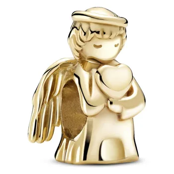 Originalus Aukso Angelas Meilės Karoliukai Žavesio Tinka Pandora Moterys 925 Sterlingas Sidabro Europoje Bangle Apyrankės Papuošalai 