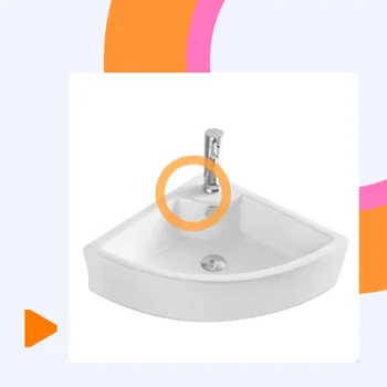 Pigūs vieną skylę kampinis praustuvas trikampis apsiplovimo kaina trikampio vonios kambarys mažas baseino kampe kriaukle lavabo