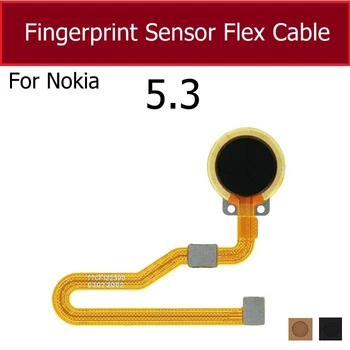 Pirštų atspaudų Jutiklis Flex Kabelis Skirtas Nokia 5.3 TA-1234 TA-1223 TA-1227 TP-1229 Home Mygtuką Grįžti Klavišą Palieskite Jutiklio Flex Juostelės