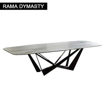 Rama Dymasty dabar paprasta Šiaurės restoranas marmuro stalas ir kėdė derinys stačiakampio stalo