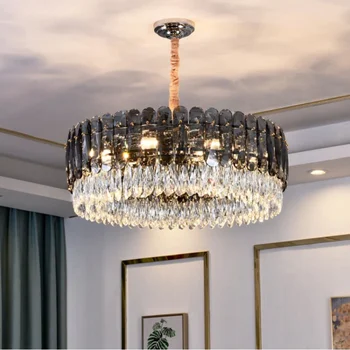 Sieniniai šviestuvai Led Prabangūs krištolo Sietynas kambarį šiuolaikinės ing Villa Hotel Valgomasis LED dekoratyvinis apšvietimas Šampanas