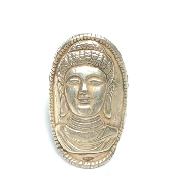 Surinkimo Senosios Kinijos Tibeto Sidabro Rankų Budizmas Sakyamuni Budos Statula Žiedas Amuletas Apdailos Dovana