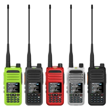 T5EE UHF/VHF/AM/FM Multi-Juostų Nešiojamų Du Būdu Radijo Spalvotas Ekranas Walkie Talkie