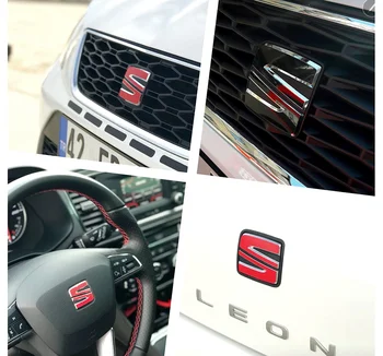 Už Seat Leon IBIZA MK3 Emblema Logotipas Lipduko Klijų Paieška Šildomi Accessoire Voiture Mielas Automobilio Dekoracijas Priedai