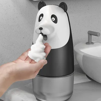 Vaikų Panda Muilo Dozatorius Elektros Automatinis Muilo Putų Dozatorius Vonios Kambarys Smart Animacinių Filmų Skalbimo Vertus Burbulas Mašina Sanitiz