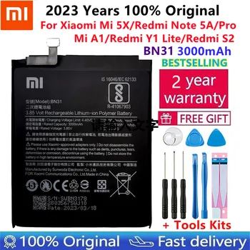 Xiao Mi Originalios Telefonų Baterijos BN31 Už Xiaomi Mi 5X Mi5X Redmi Pastaba 5A / Pro Mi A1 Redmi Y1 Lite S2 3000mAh Baterijos + Įrankiai