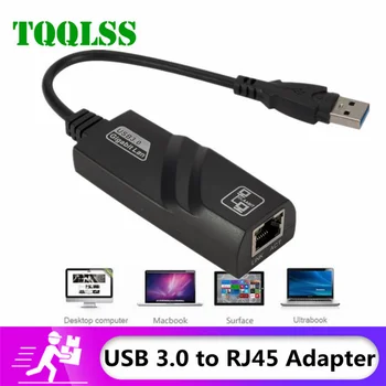 1000Mbps USB3.0 Laidinio USB 3.0 Rj45 Lan Ethernet Adapteris, Tinklo plokštė, skirta PC, Nešiojamas kompiuteris, USB Į RJ45 Adapteris