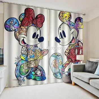 2023 Disney Mickey Mouse Visą Blackout Užuolaidos Kambarį, Ant Langų Užuolaidos už Sėdi Kambaryje Namų Dekoro Vaikui, Dovanos