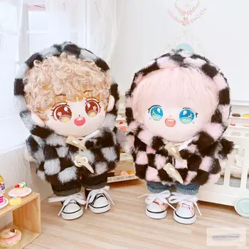20cm Baby Doll, drabužiai, paltas Pliušinis Lėlės kailis kostiumas Žaislas Lėlės Priedai mūsų kartos Korėjos Kpop EXO idol Lėlės