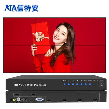2×3 3840*2160@60HZ Video Sienos Procesorius TV Wall Controller LCD TV Splicer 1 Įvesties 6 HDMI Išėjimas