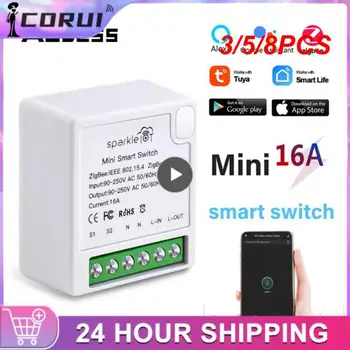 3/5/8PCS Tuya Universalus Saugiklių Modulis Mini Palaiko 2 Būdas Laikas App Kontrolės 16a Smart Switch Mini Smart Switch Zigbee3.0