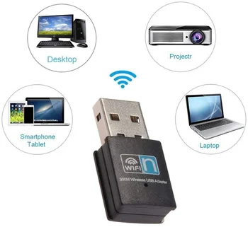 50PCS RTL8192 Lustų rinkinys Mini USB 2.0 Sąsaja Wifi Dongle Belaidžio LAN Tinklo Kortelės Adapterį XC1289 OFDM CCK 16-QAM 64-QAM DSSS
