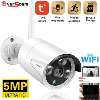 5MP IP Kamera Lauko WiFi Namų Apsaugos Kamera, Wireless Stebėjimo Wi Fi Kulka Vandeniui IP Vaizdo HD Camara CamHi Cam