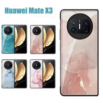 Funda Už Huawei Mate X3 Marmuro Tekstūra Stiklo Telefoną Atveju Huawei Mate X2 