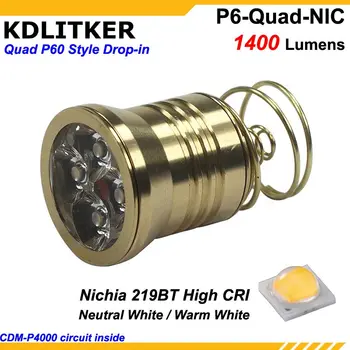KDLITKER Quad Nichia 219BT 1400 Liumenų Aukštos CRI LED Drop-in Modulis (Dia. 26.5 mm)