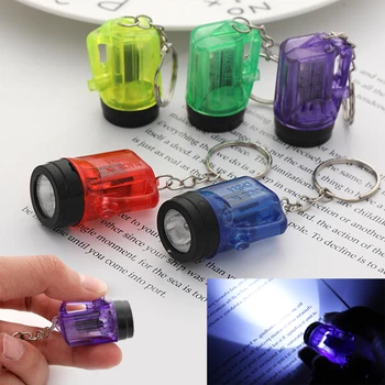 Mini Keychain LED Žibintuvėlis Nešiojamų Raktų Žiedas Žibintuvėlis Šviesos, Šviesos, Mažų Kalnakasiams Lempa, Maišelis, Dekoratyvinės Pakabukas savigynos Šviesos
