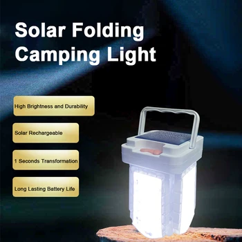 Nešiojamų Kempingas Žibintų Veidrodėliai Saulės LED Kempingo Žibintas Lauko Apšvietimas Pagalbos USB Įkrovimo Palapinę, Šviesos, Žvejybos, Žygiai