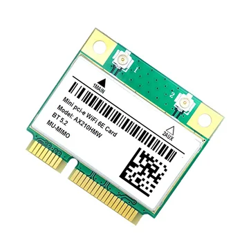 WiFi 6E AX210HMW Mini PCI-E Wifi Kortelės AX210 802.11 Ax/Ac 2.4 G/5G BT5.2 Belaidžio ryšio Adapteris, skirtas Žaidimų
