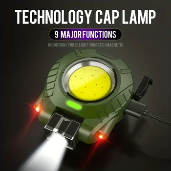 Įkrovimo Ultra-Light Indukcijos Žibintai COB LED Žibintuvėlis su Bžūp Įrašą Puikiai Veikia Kempingas, Lauko Apšvietimas